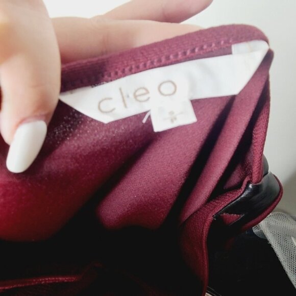 Cleo Maroon Shift Dress with Zipper Embellishments - Picture 6 of 6